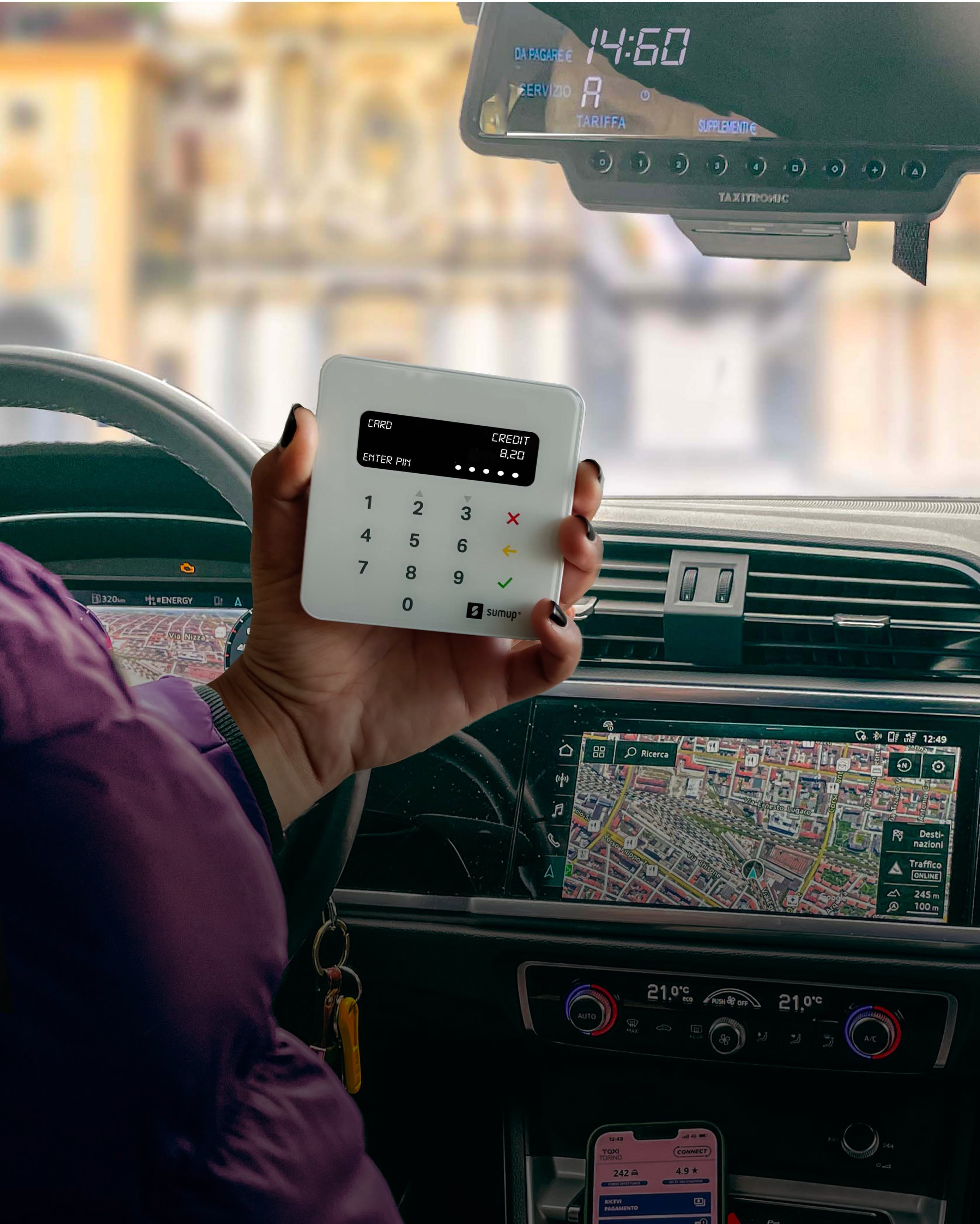 Air card reader on a work bench