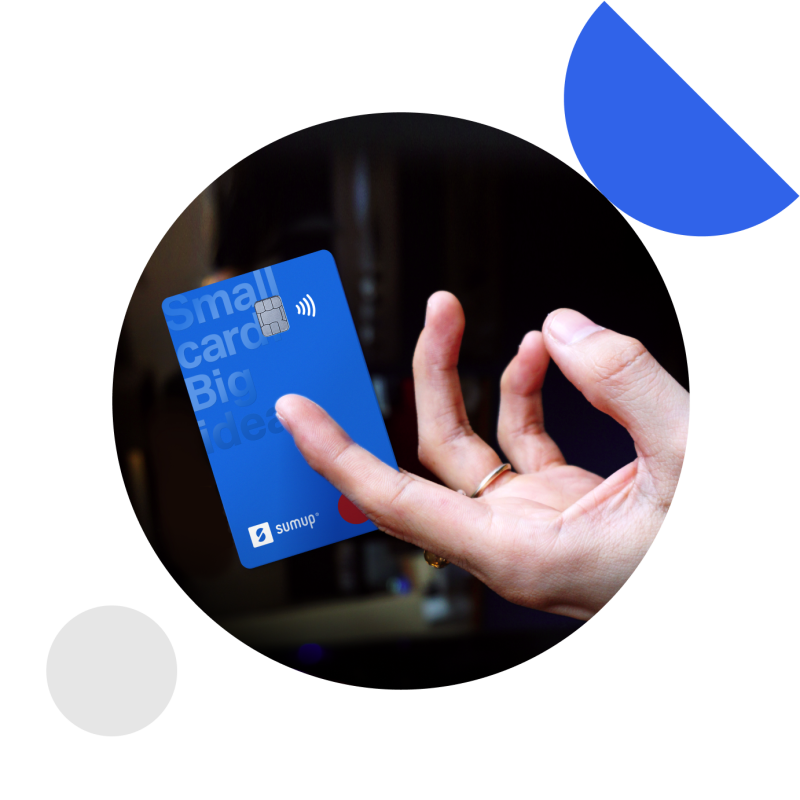 Foto de la tarjeta prepago Mastercard gratuita de SumUp para pequeñas empresas