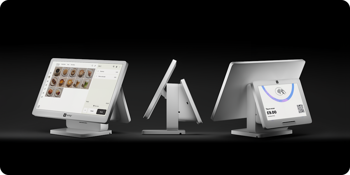 Run sales with the SumUp Register: the dual-sided POS system