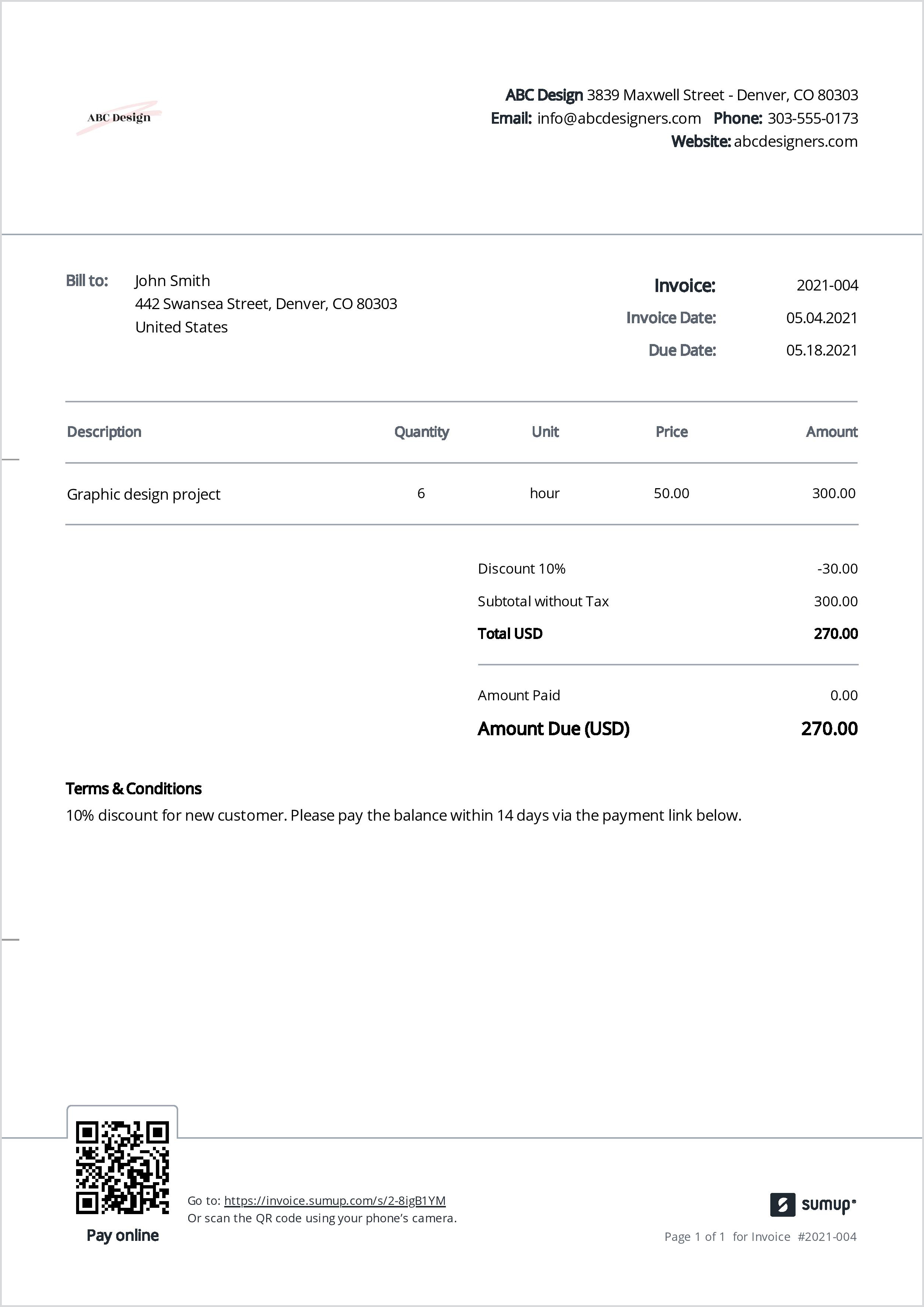 example trade discount series