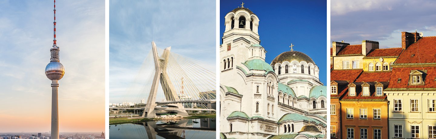 Photo of SumUp's flagship locations worldwide - Berlin, Sao Paulo, Sofia and Warsaw