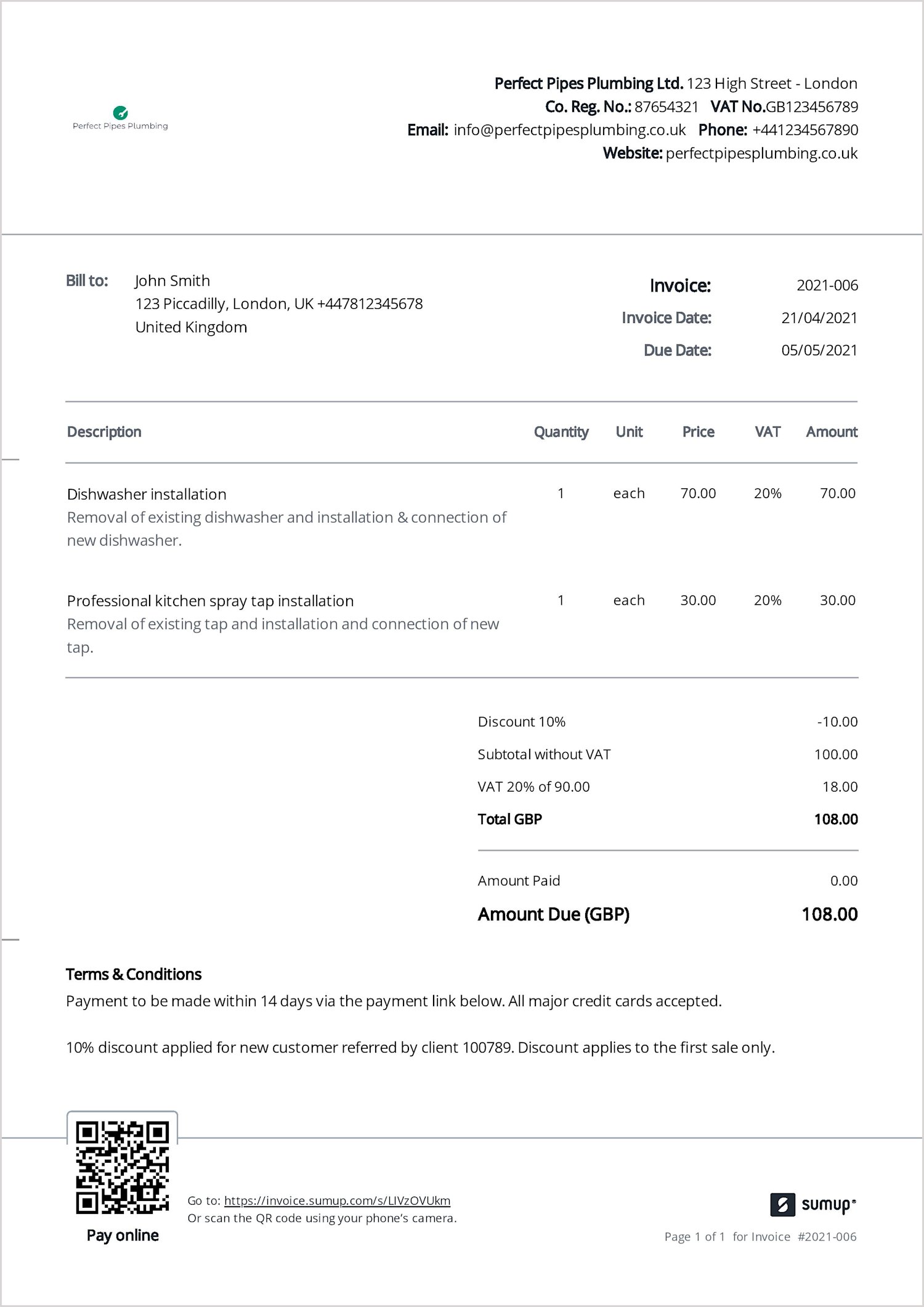 Invoice Payment Terms And Conditions Sample Letter