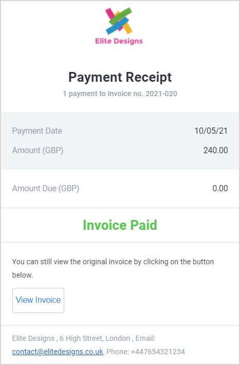 Need a receipt/proof of payment?