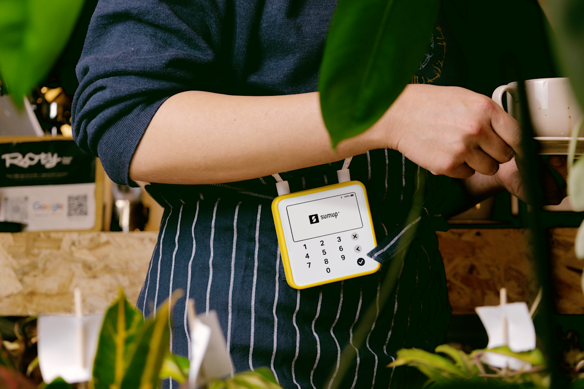 SumUp Solo für Kartenzahlung in Blumenladen