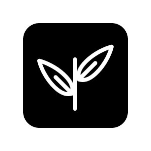 Black and white icon representing environment as SumUp's approach to sustainability