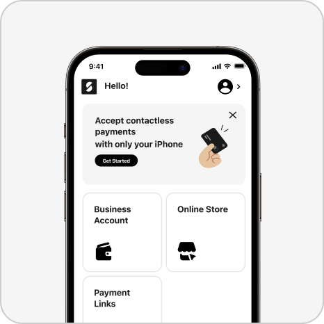 Image of the SumUp app home screen