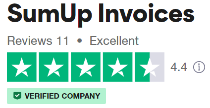 SumUp Invoices Trustpilot score