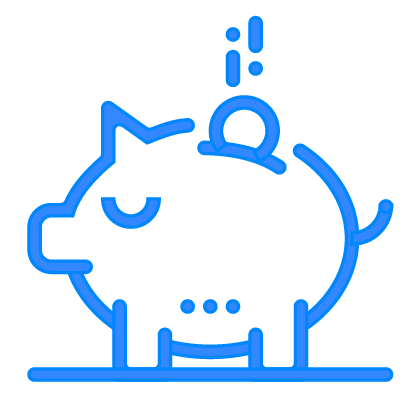 O ícone ilustra que com o link de pagamento você pode receber em até 2 dias úteis