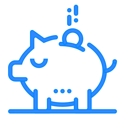 O ícone ilustra que com o link de pagamento você pode receber em até 2 dias úteis