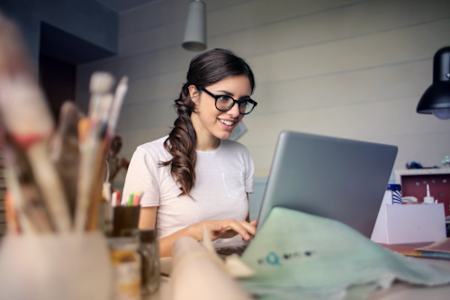 woman working for service business 