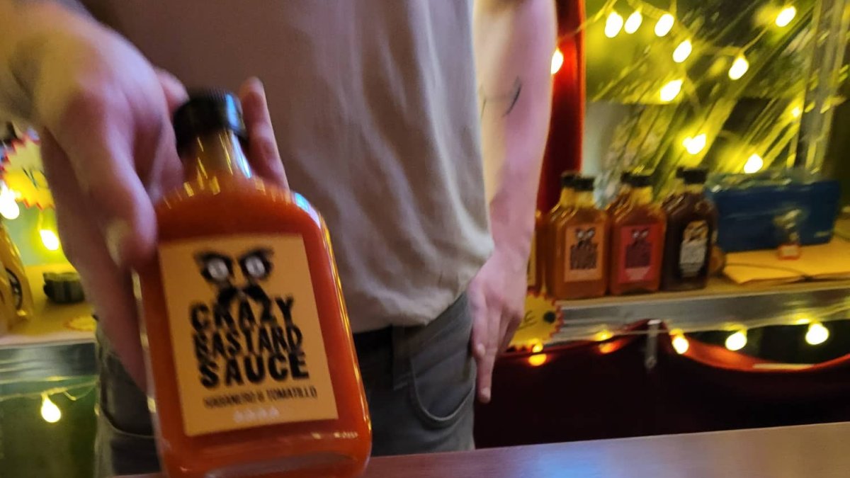One of the hot sauces Numb sells