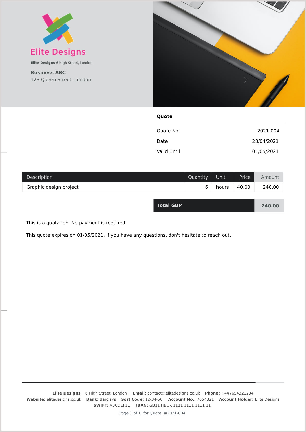 Quotation – What is a quotation? | SumUp Invoices