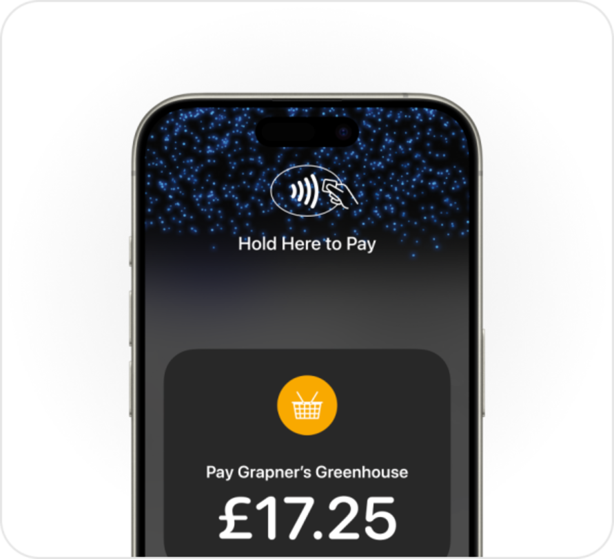 Image of an iPhone with Tap to Pay on iPhone loaded in the screen