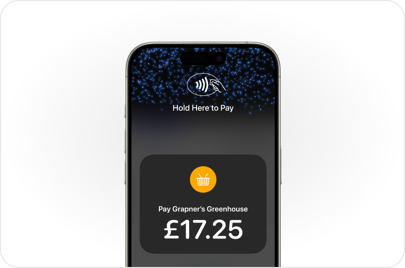 Image of an iPhone with Tap to Pay on iPhone loaded in the screen