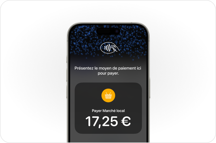 Image of an iPhone with Tap to Pay on iPhone loaded in the screen