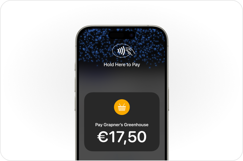 Image of an iPhone with Tap to Pay on iPhone loaded in the screen