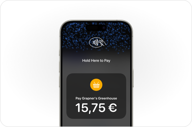 Image of an iPhone with Tap to Pay on iPhone loaded in the screen