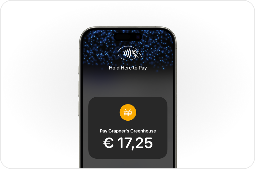 Image of an iPhone with Tap to Pay on iPhone loaded in the screen