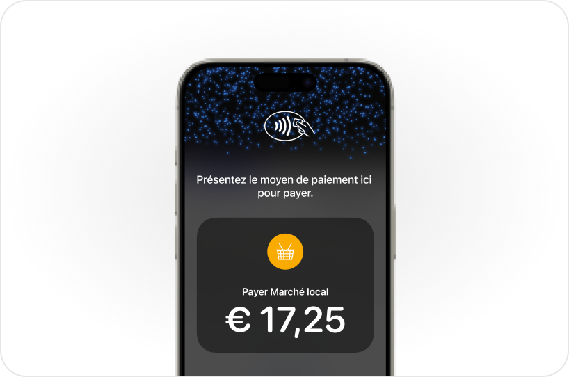 Image of an iPhone with Tap to Pay on iPhone loaded in the screen