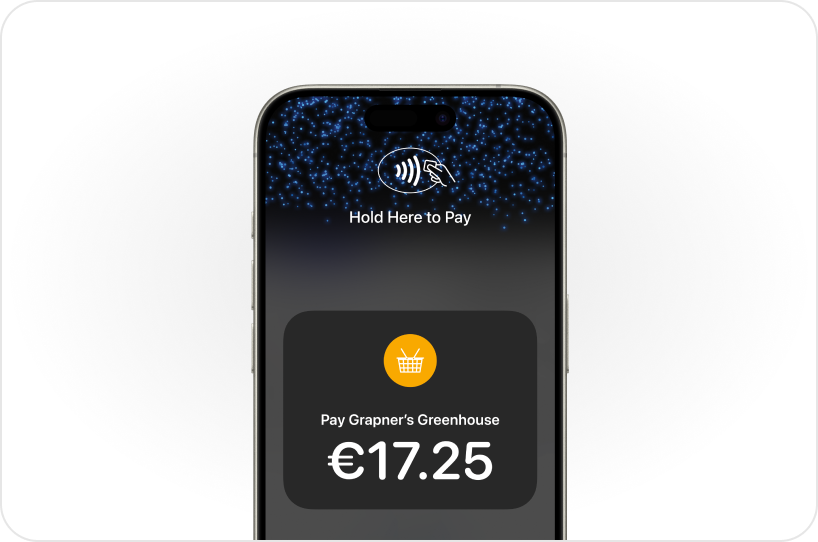 Image of an iPhone with Tap to Pay on iPhone loaded in the screen