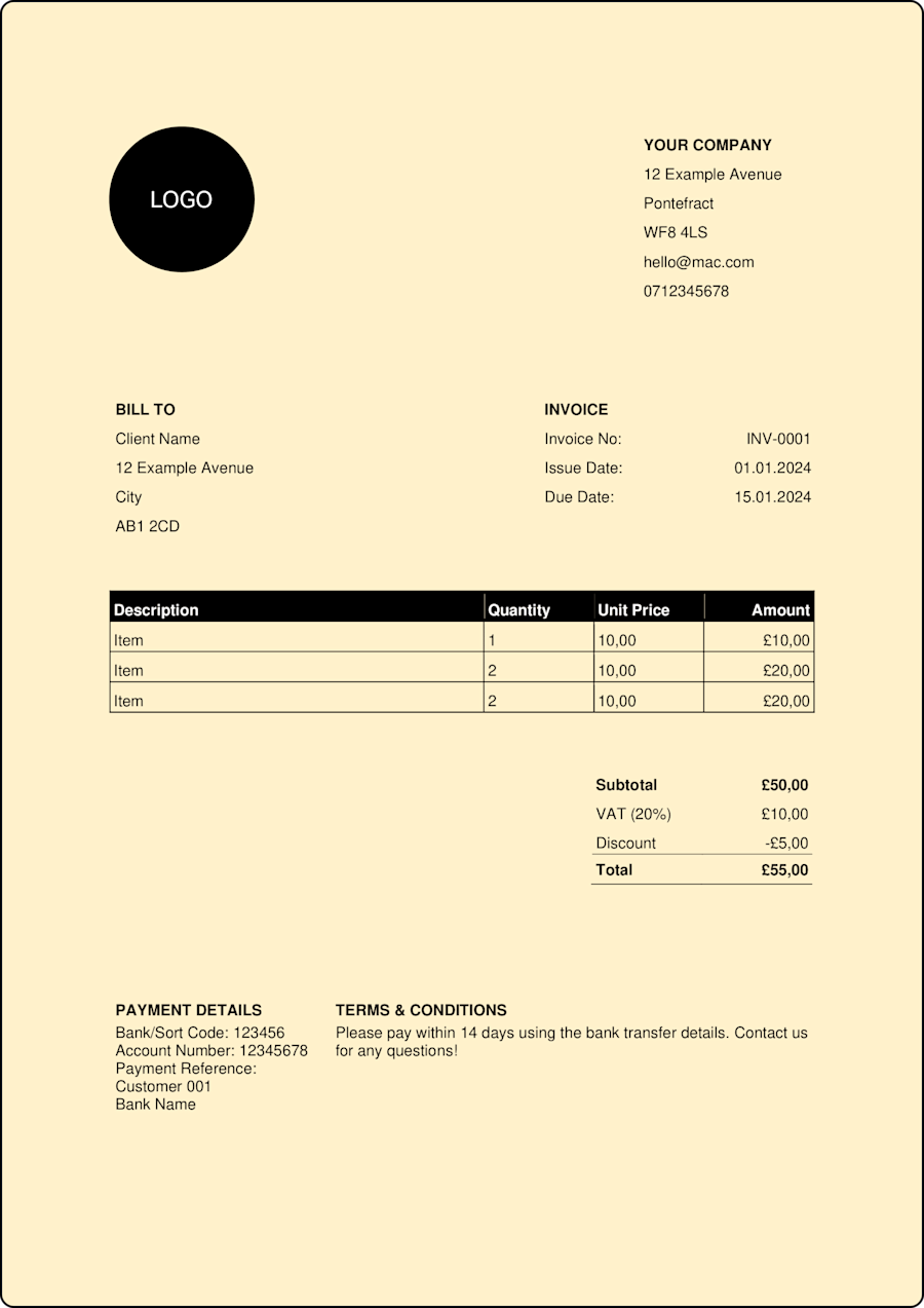 Download free invoice templates SumUp: Invoicing Made Easy Download free invoice templates SumUp: Invoicing Made Easy