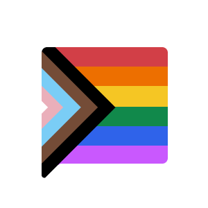 Progress pride flag icon representing SumUp's global communities for LGBTQIA+ inclusion - Pride Club, SumUpride and Identidades TQI