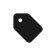 Minimalist black price tag icon, symbolising financial security