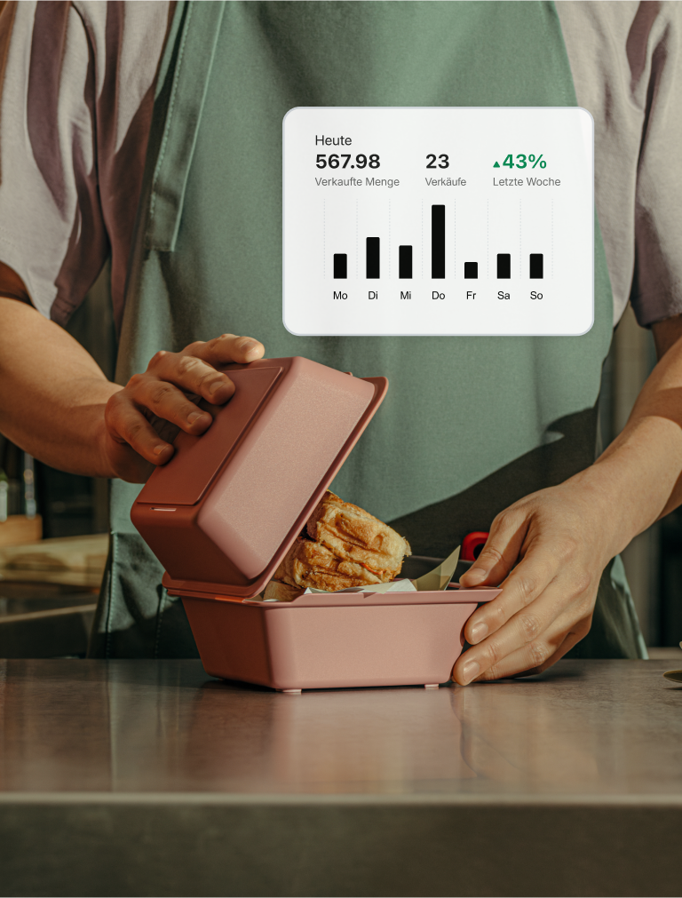 Behalten Sie über den Bildschirm Ihres Geräts Ihre Zahlen im Blick und vereinfachen Sie Ihre Steuererklärung mit herunterladbaren Berichten.