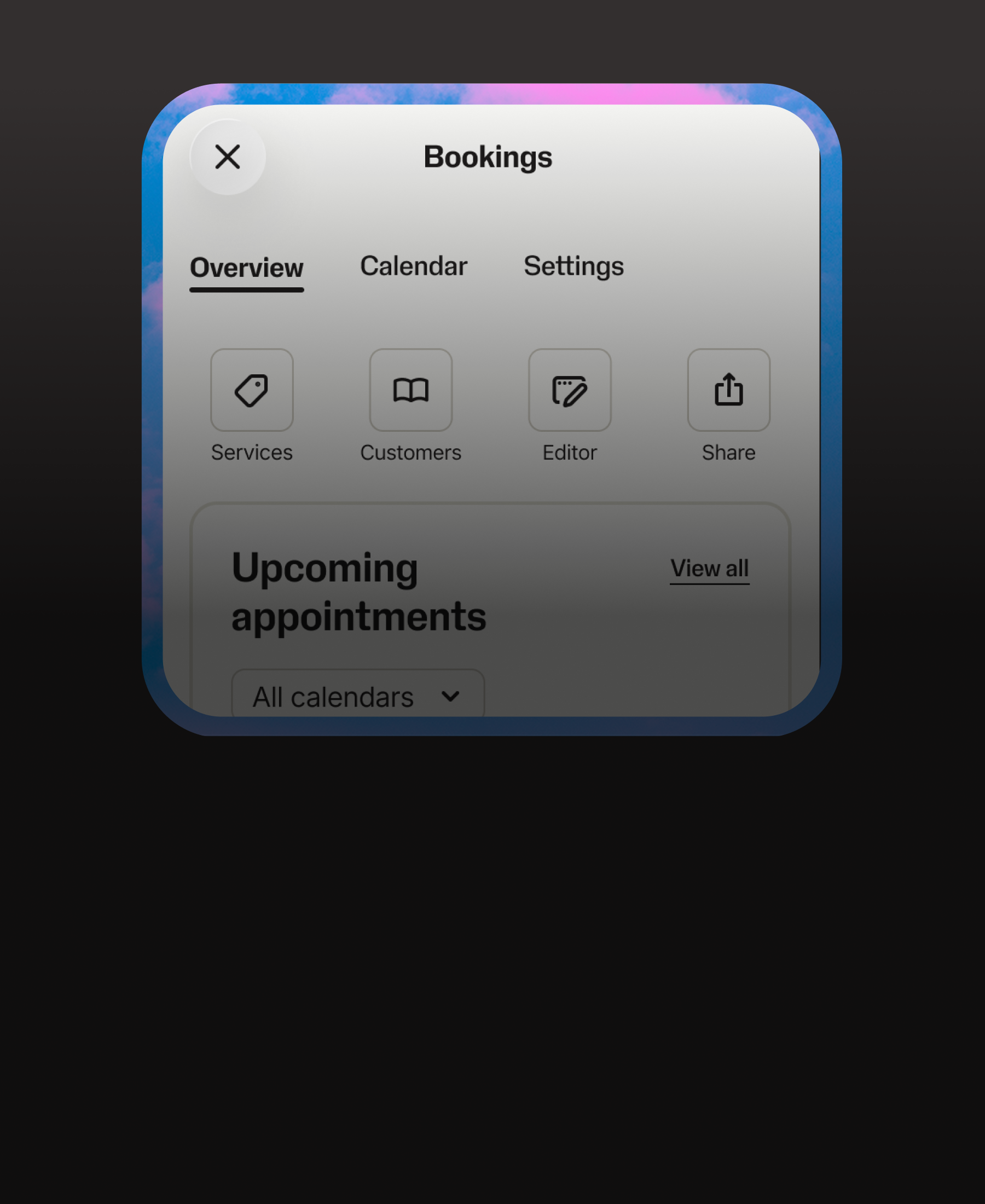 L'application SumUp Bookings avec une confirmation de rendez-vous.