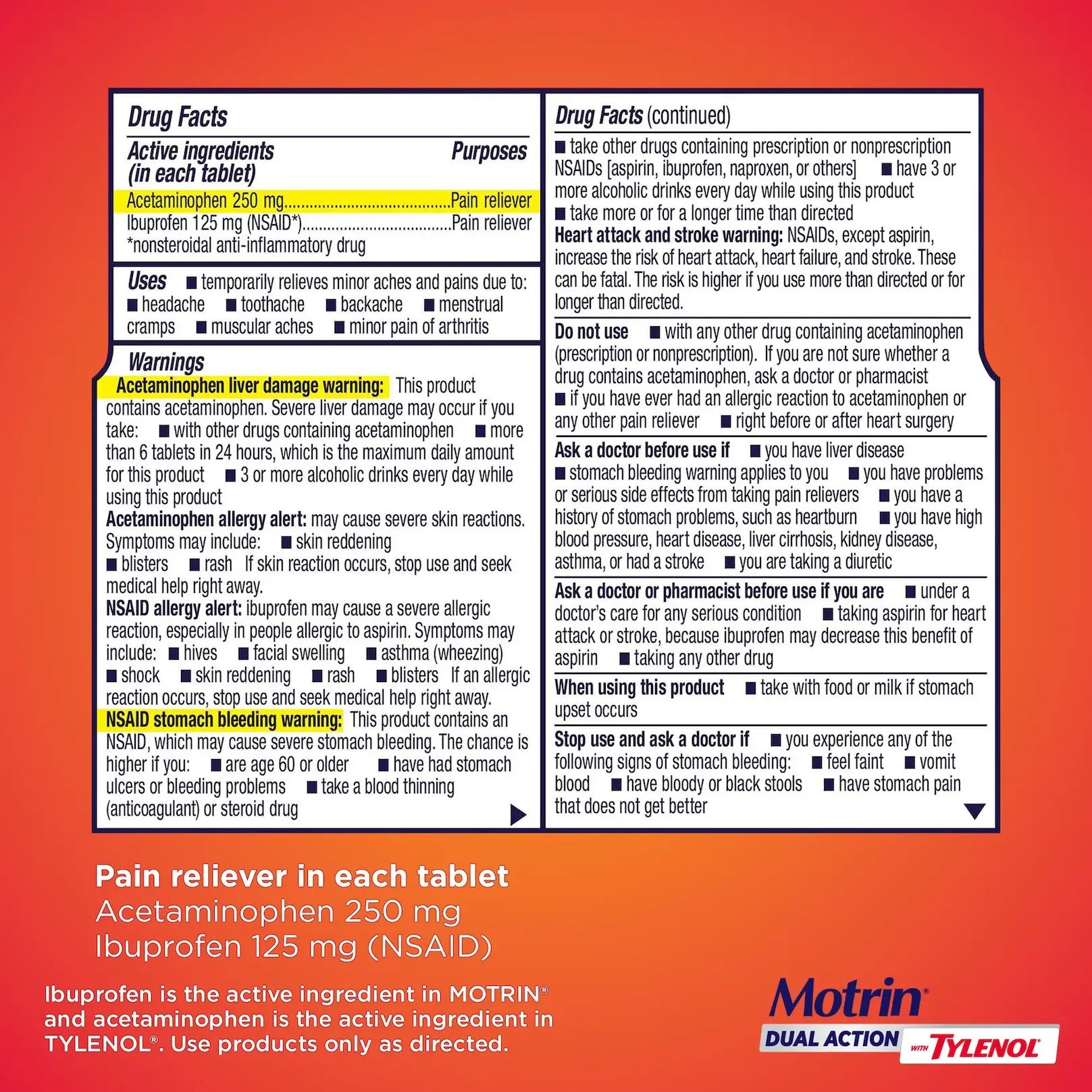 MOTRIN® Dual Action with TYLENOL®