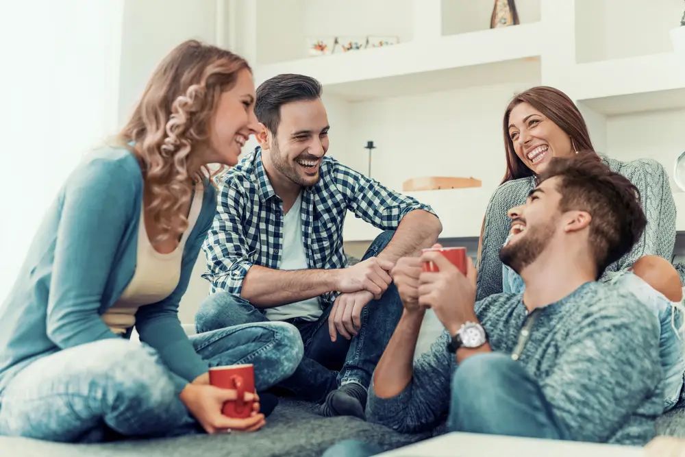 Friends laughing