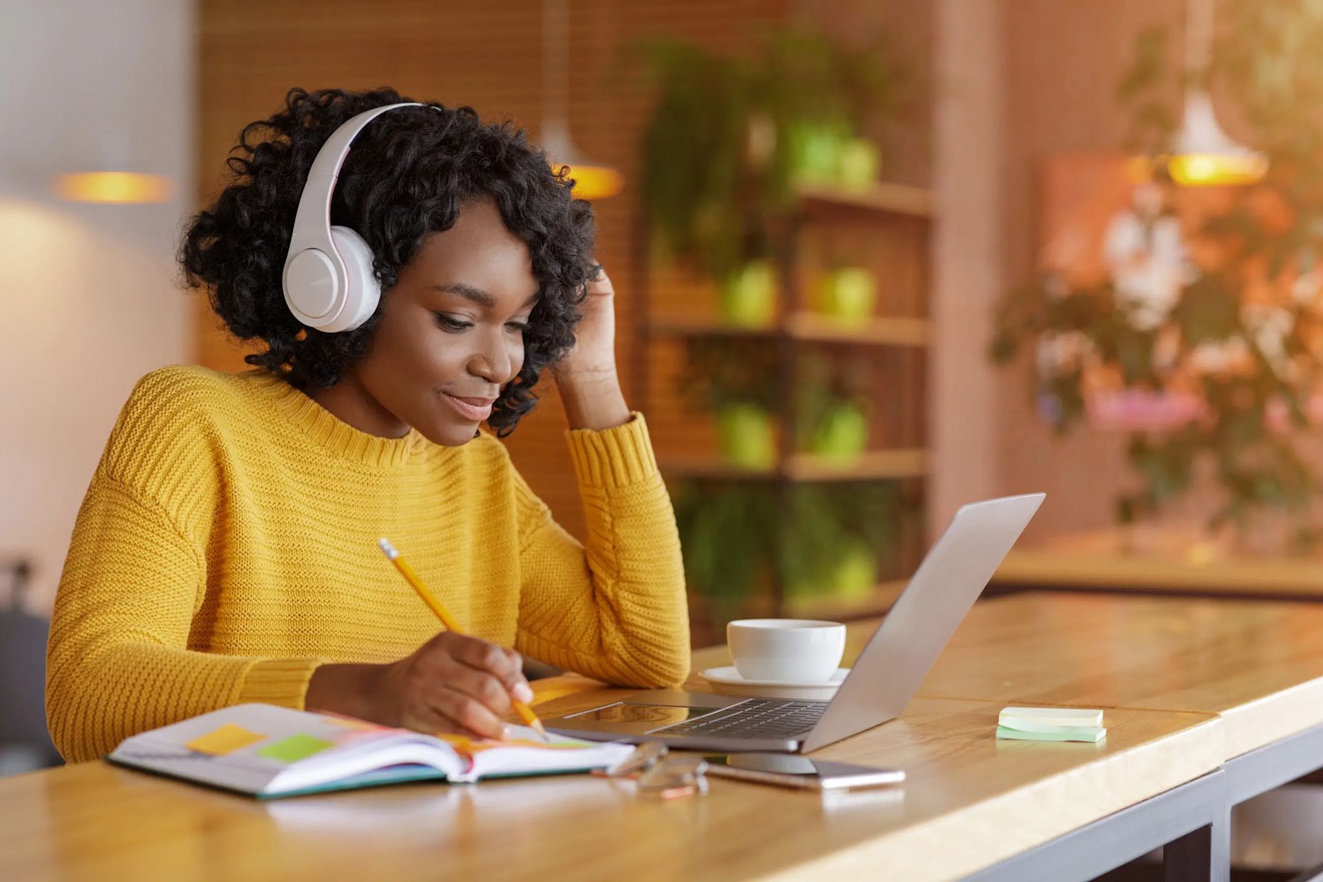 Woman studying