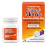 Children's Motrin package, bottle and box, of 100 mg ibuprofen chewable tablets for ages 2 to 11, dye-free, grape-flavored, for pain relief and to reduce fever.