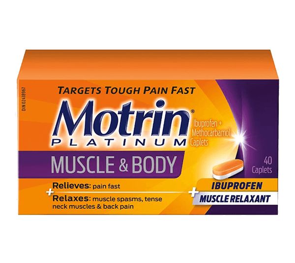 large Motrin Platinum for Muscle & Body packaging