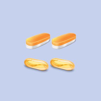 Four Motrin pain killer pills for adults