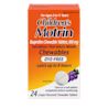 Box of Children's Motrin Ibuprofen Chewable Tablets Dye-Free, 100 mg, grape-flavored, for ages 2 to 11 years, pain relief and fever reducer, 24 tablets, lasts up to 8 hours. Front of the pack.