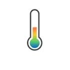 Low temperature thermometer icon