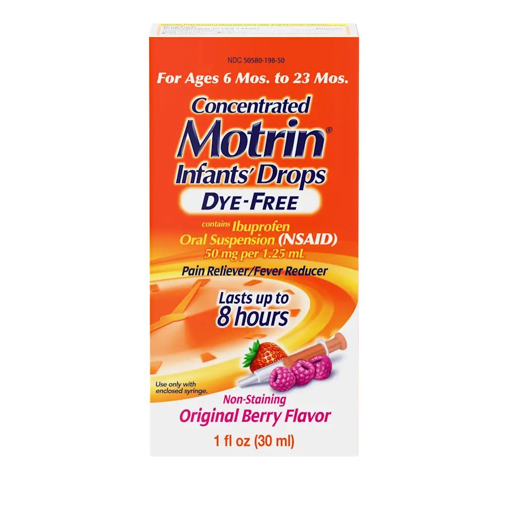 Infants' MOTRIN® Concentrated Drops Dye-Free