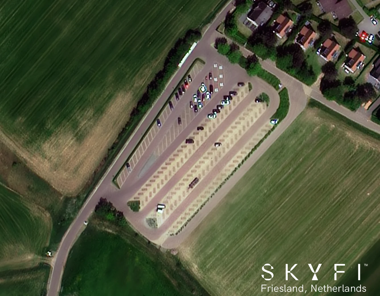 30 cm Image of a Parking Lot In Friesland, Netherlands