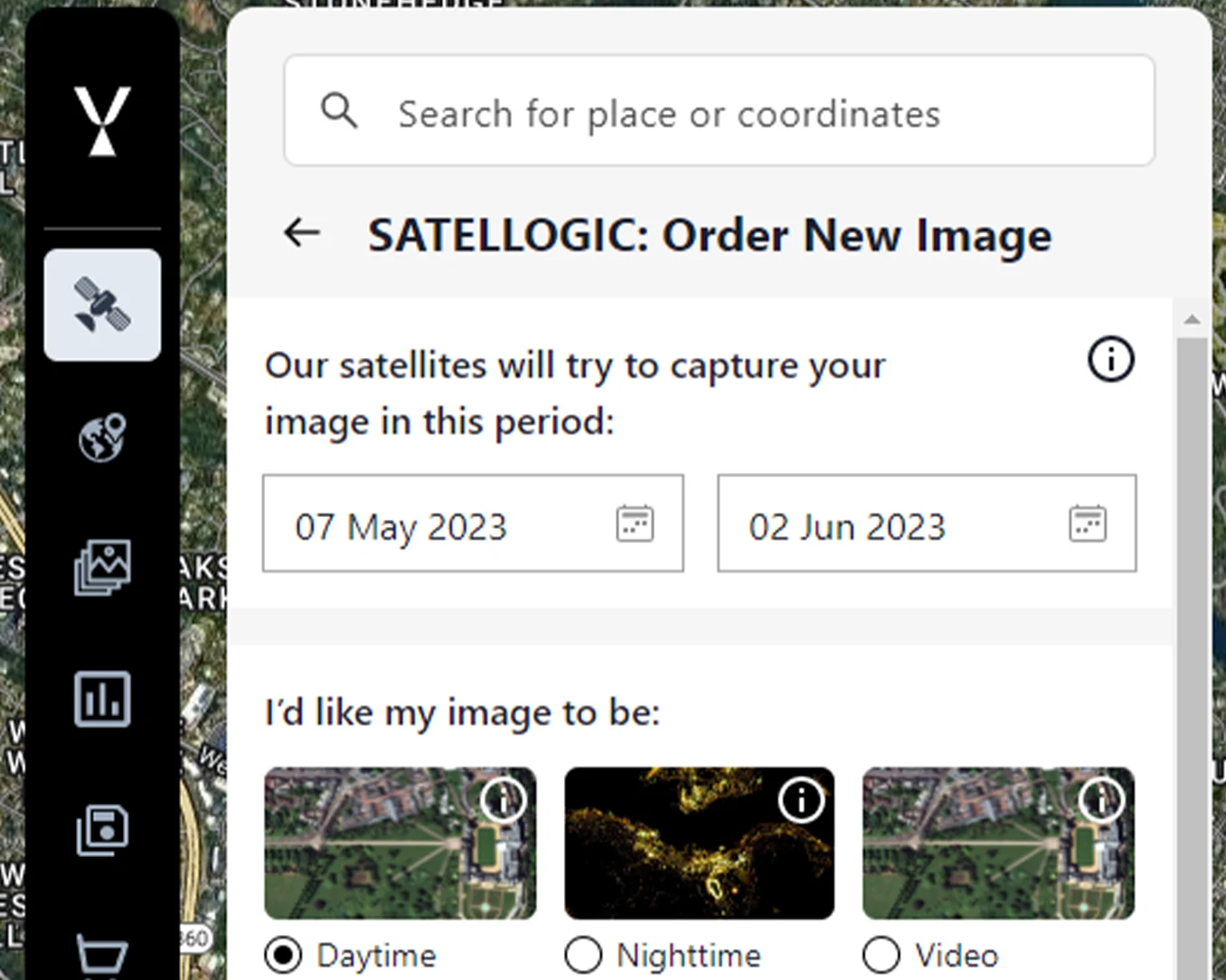 Order a New Image through Satellogic