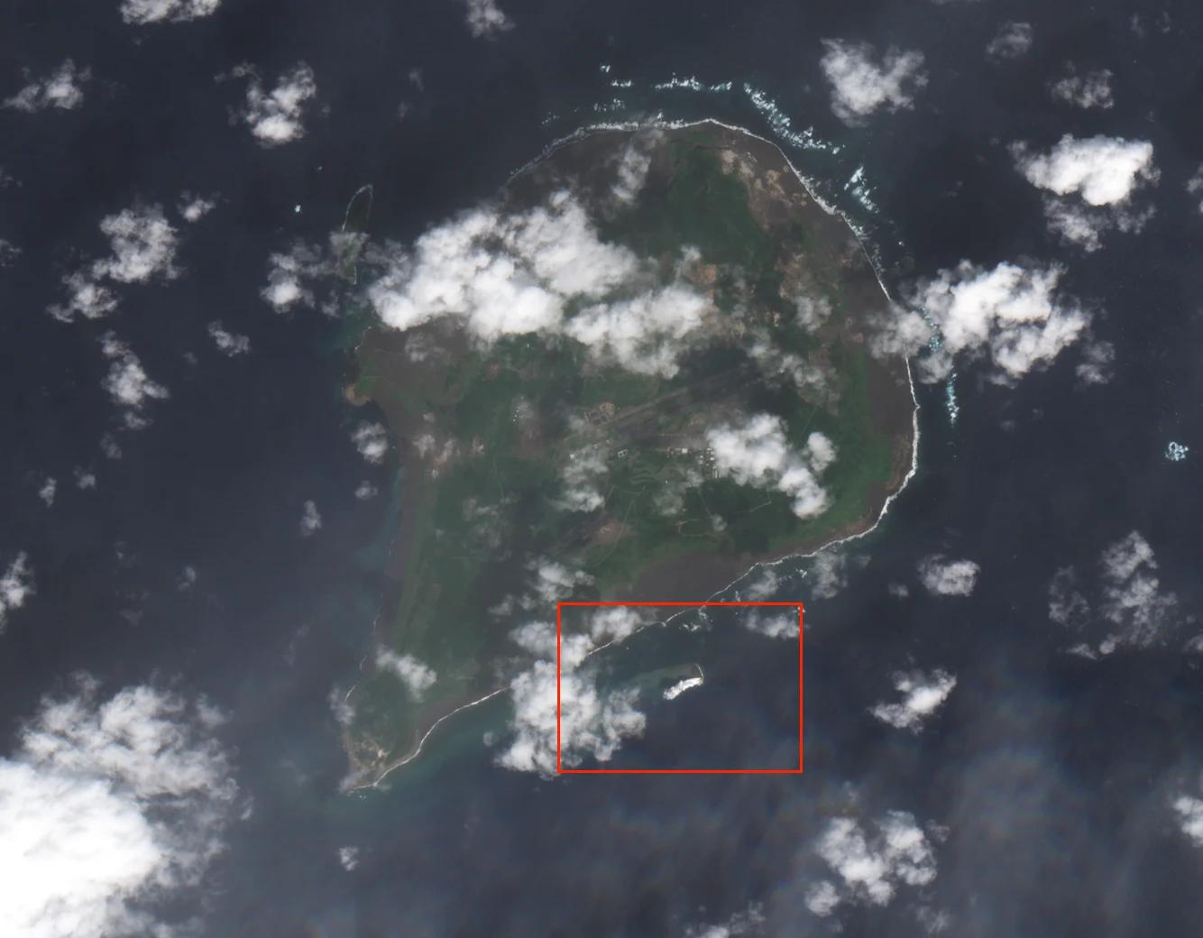 November 2 image of the new islet in the Pacific