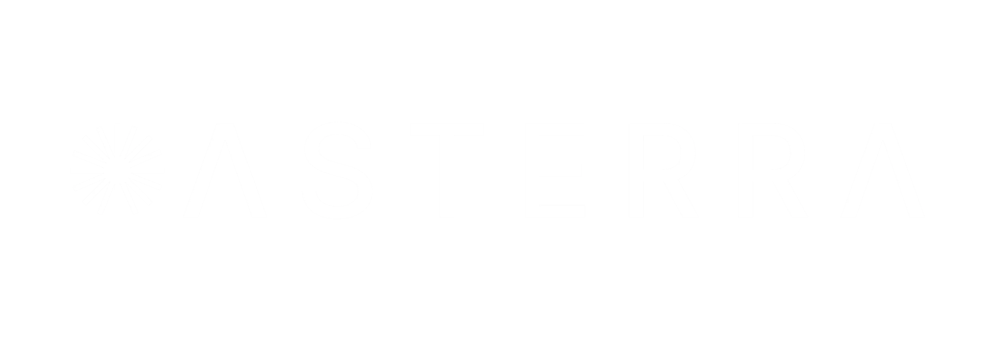 ASTERRA logo white padded