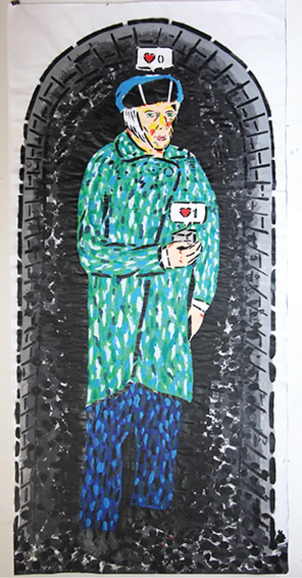 Van Gogh / Mixed technique / 200x100cm. / Signed by Prizmu / Year: 2022