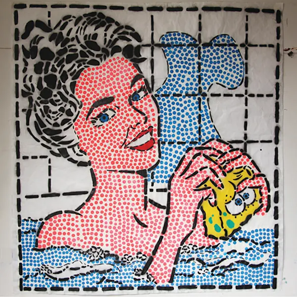 Wash your hands, poster version / Mixed technique / 130x130cm. / Signed by Prizmu / Year: 2022