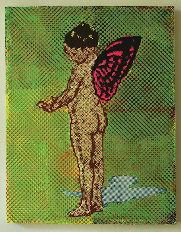 Berlin fairie N°2 / Silk screen and brush touch-ups / 90x70cm. / Signed by Fckwrs / Year: 2023