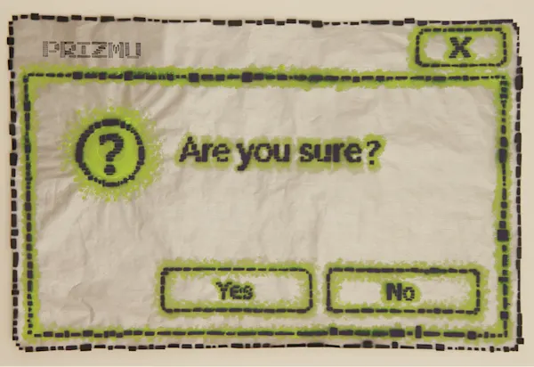 Are you sure / Stencil / 100x70cm. / Signed by Prizmu / Year: 2023