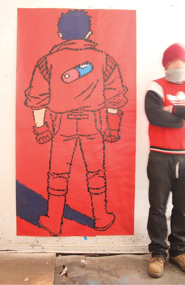 Akira poster version / Stencil and brush touch-ups / 140x120cm. / Signed by Prizmu / Year: 2021