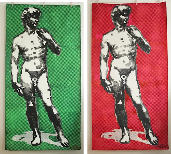 David´s deconstruction / Silk screen / 70x100cm. / Signed by Fckwrs / Year: 2024
