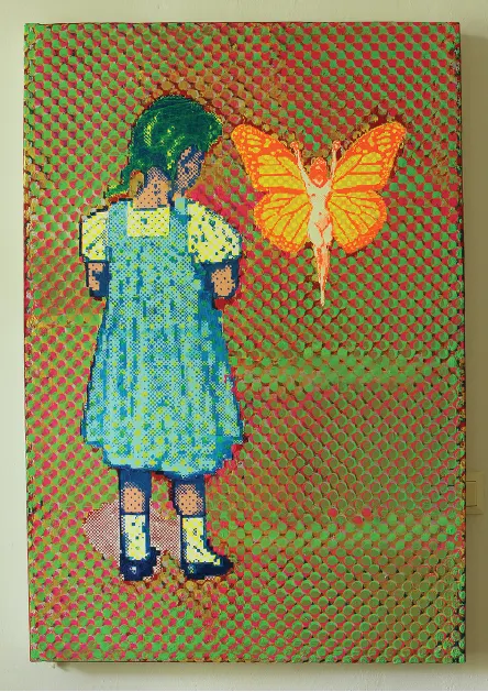 Coming age / Silk screen and brush touch-ups / 125x85cm. / Signed by Fckwrs / Year: 2023
