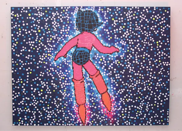 Astro Boy / Acrylic on canvas / 100x175cm. / Signed by Prizmu / Year: 2023